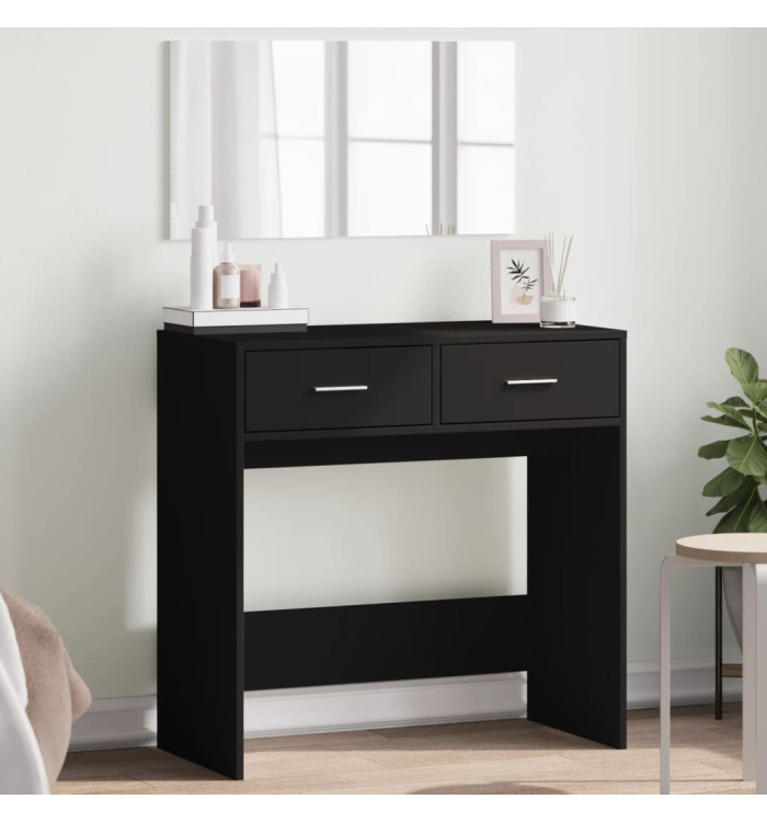 Coiffeuse avec miroir noir 80x39x80 cm | Mobilier & Déco