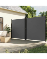 Auvent latéral rétractable anthracite 200x1000 cm | Mobilier & Déco