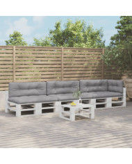 Coussins de palette lot de 7 gris tissu | Mobilier & Déco