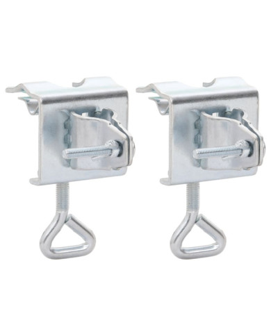 Pinces à parasol pour balcon 2 pcs 32 mm acier | Mobilier & Déco