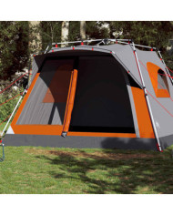 Tente familiale cabine 7personnes gris orange dégagement rapide | Mobilier & Déco