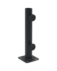 Base de parasol pour mât Ø32/34/38 mm noir mat acier | Mobilier & Déco