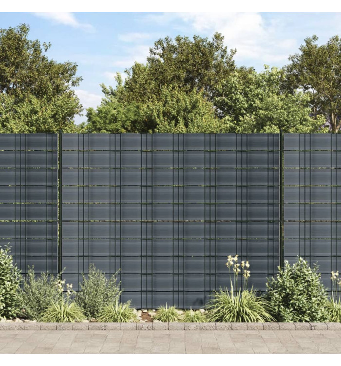 Brises-vues de jardin 10 pcs noir 252,5x19 cm PVC | Mobilier & Déco