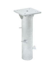 Base de parasol enterré argenté 16x16x39,5 cm acier | Mobilier & Déco