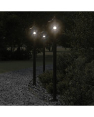 Lampadaire d'extérieur noir 120 cm acier inoxydable | Mobilier & Déco