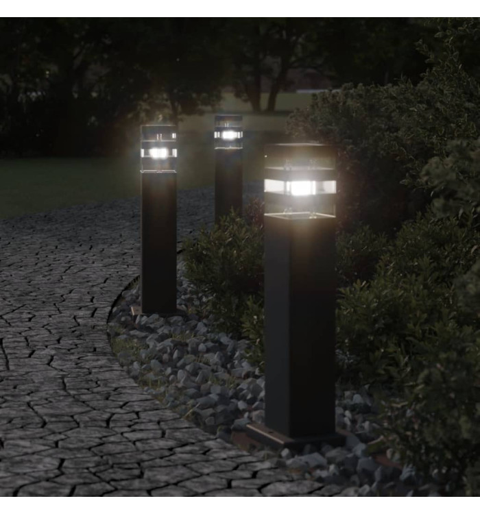 Lampadaire d'extérieur noir 50 cm aluminium | Mobilier & Déco