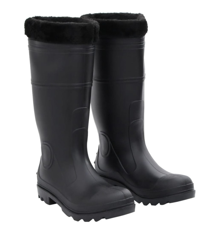 Bottes de pluie avec chaussettes amovibles noir taille 42 PVC | Mobilier & Déco