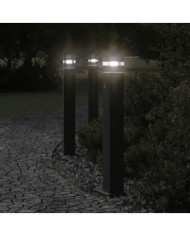 Lampadaire d'extérieur avec capteur noir 80 cm aluminium | Mobilier & Déco