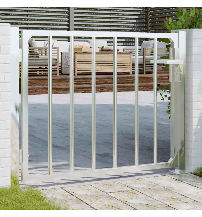 Portail de jardin 100x75 cm acier inoxydable | Mobilier & Déco