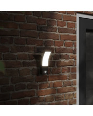 Appliques murales LED d'extérieur avec capteurs 2 pcs noir | Mobilier & Déco