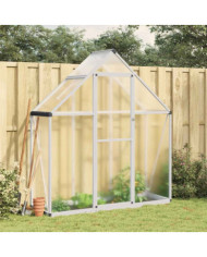 Serre avec cadre de base argent 169x58x195 cm aluminium | Mobilier & Déco