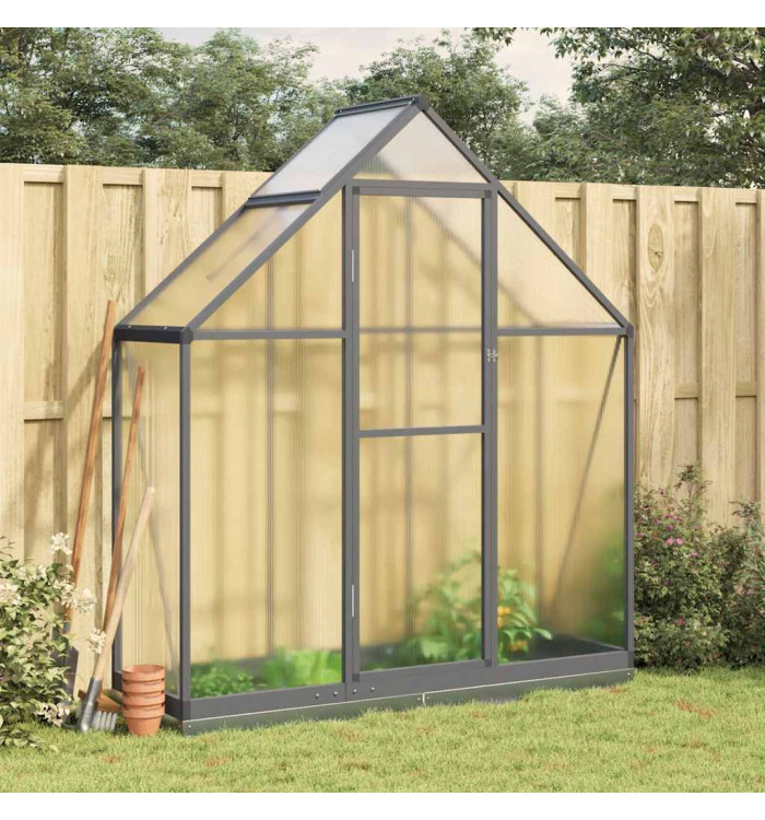 Serre avec cadre de base anthracite 169x58x202 cm aluminium | Mobilier & Déco