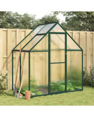 Serre avec cadre de base vert 169x114x195 cm aluminium | Mobilier & Déco