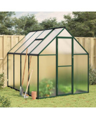 Serre avec cadre de base vert 224x169x195 cm aluminium | Mobilier & Déco