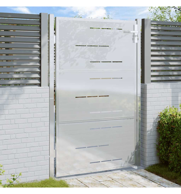 Portail de jardin 100x125 cm acier inoxydable | Mobilier & Déco