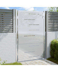 Portail de jardin 100x125 cm acier inoxydable | Mobilier & Déco