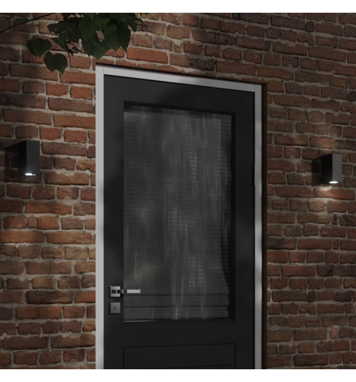 Appliques murales extérieur 2 pcs aluminium moulé sous pression | Mobilier & Déco