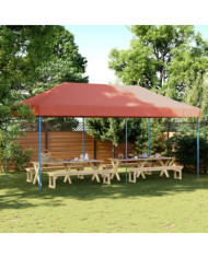 Tente réception pliable escamotable terre cuite 580x292x315 cm | Mobilier & Déco