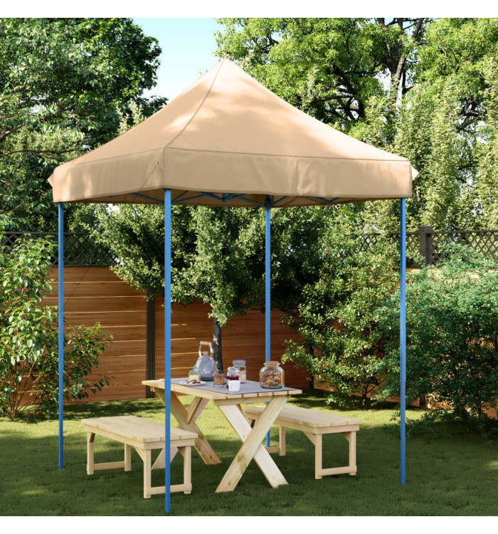 Tente de réception pliable escamotable beige 200x200x306 cm | Mobilier & Déco