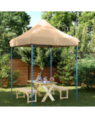Tente de réception pliable escamotable beige 200x200x306 cm | Mobilier & Déco