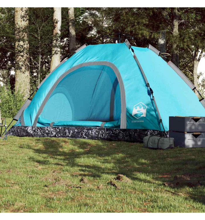 Tente de camping 5 personnes bleu libération rapide | Mobilier & Déco