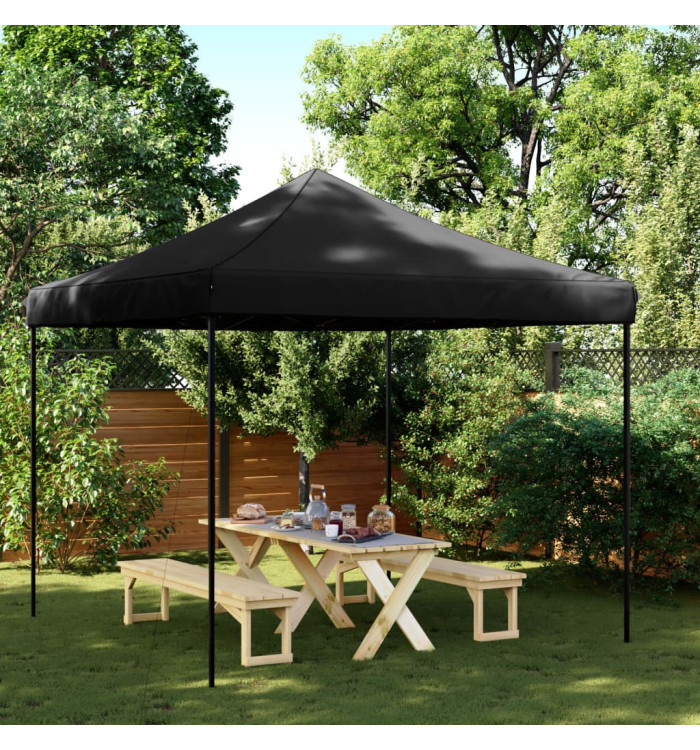 Tente de réception pliable escamotable noir 292x292x315 cm | Mobilier & Déco
