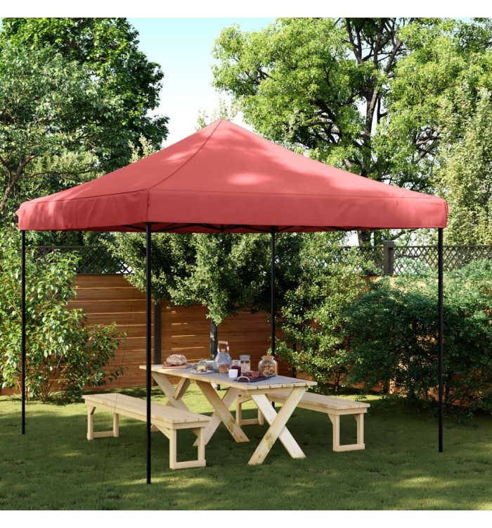 Tente de réception pliable escamotable bordeaux 292x292x315 cm | Mobilier & Déco