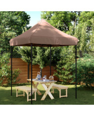 Tente de réception pliable escamotable marron 200x200x306 cm | Mobilier & Déco