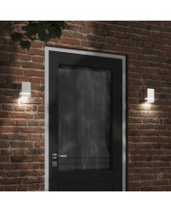 Applique murale d'extérieur argenté acier inoxydable | Mobilier & Déco