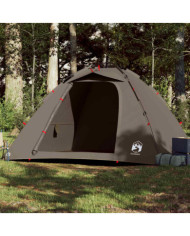 Tente de pêche 4 personnes marron libération rapide | Mobilier & Déco