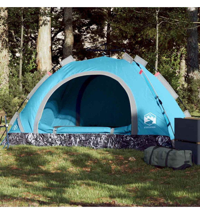 Tente de camping 2 personnes bleu libération rapide | Mobilier & Déco