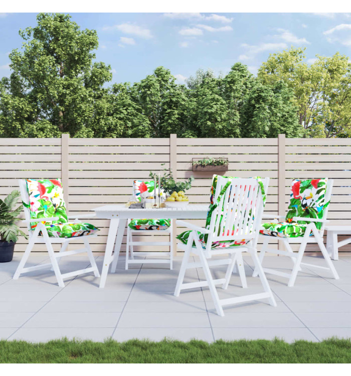 Coussins de chaise à dossier bas lot de 4 multicolore | Mobilier & Déco