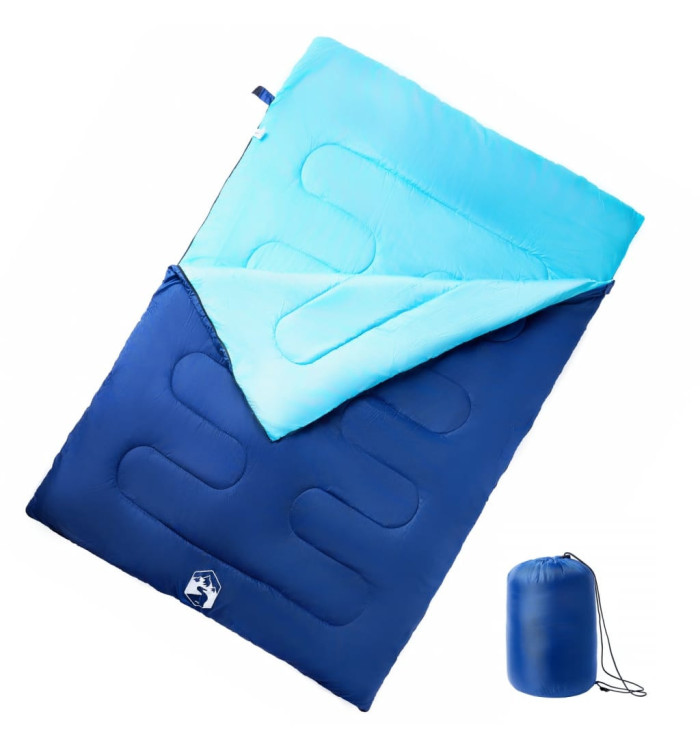 Sac de couchage double et oreillers adultes camping 3-4 saisons | Mobilier & Déco