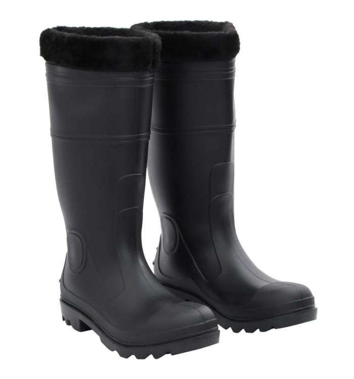 Bottes de pluie avec chaussettes amovibles noir taille 41 PVC | Mobilier & Déco