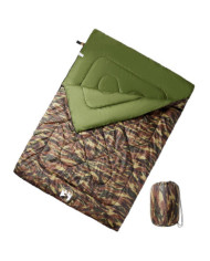 Sac de couchage double et oreillers adultes camping 3-4 saisons | Mobilier & Déco