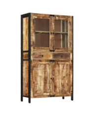 Buffet 100x40x175 cm bois de manguier brut massif | Mobilier & Déco