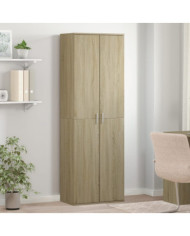 Buffet haut chêne sonoma 60x35x180 cm bois d'ingénierie | Mobilier & Déco