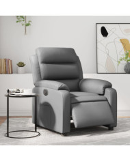 Fauteuil inclinable électrique Gris Similicuir | Mobilier & Déco