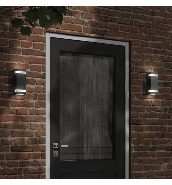 Applique murale d'extérieur noir acier inoxydable | Mobilier & Déco
