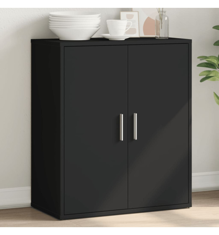 Buffet noir 60x31x70 cm bois d'ingénierie | Mobilier & Déco