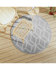 Tapis d'extérieur ARAKIL gris Ø120 cm PP | Mobilier & Déco