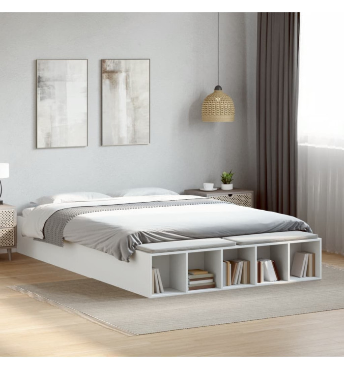 Cadre de lit sans matelas blanc 160x200 cm | Mobilier & Déco