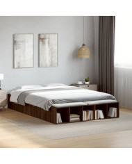 Cadre de lit sans matelas chêne marron 120x190 cm | Mobilier & Déco