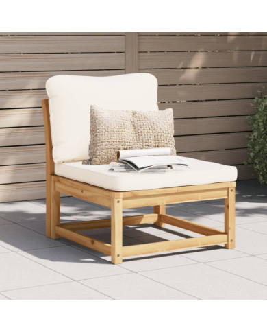 Salon de jardin avec coussins bois massif d'acacia | Mobilier & Déco