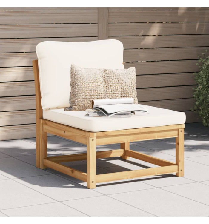 Salon de jardin avec coussins bois massif d'acacia | Mobilier & Déco