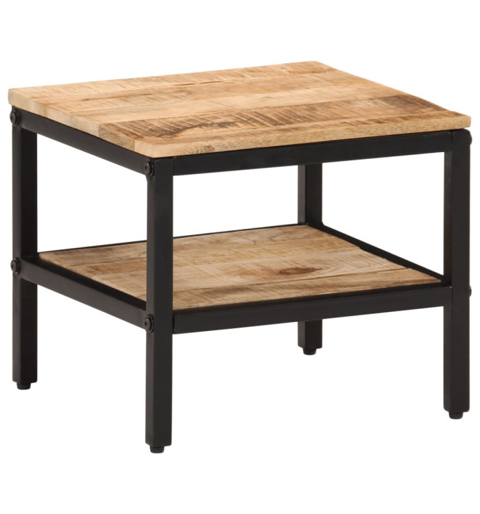 Table basse 35x35x30 cm bois de manguier massif brut | Mobilier & Déco