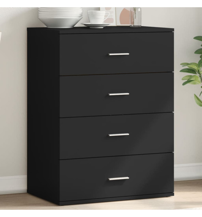 Buffet noir 60x39x80 cm bois d'ingénierie | Mobilier & Déco