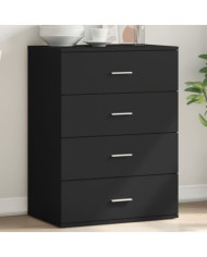 Buffet noir 60x39x80 cm bois d'ingénierie | Mobilier & Déco