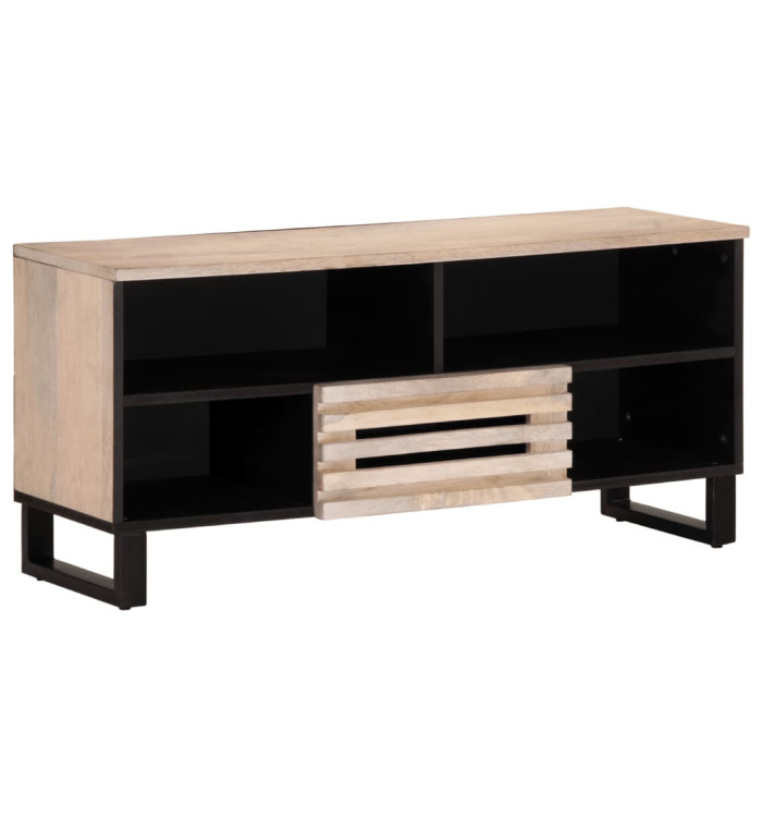 Meuble TV 100x34x46 cm bois massif de manguier | Mobilier & Déco