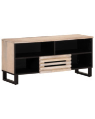 Meuble TV 100x34x46 cm bois massif de manguier | Mobilier & Déco